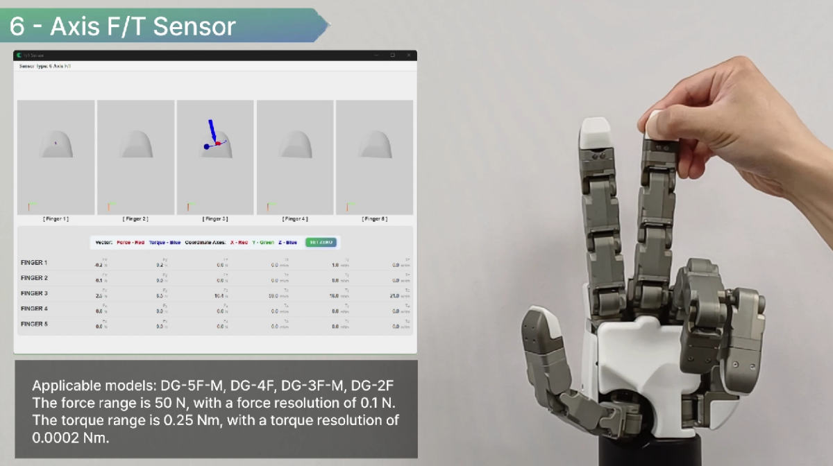 Fingertip Sensor (6-Axis F/T Sensor) Guide Video